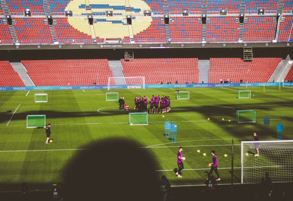 Barcelona stars training