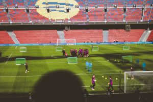Barcelona stars training