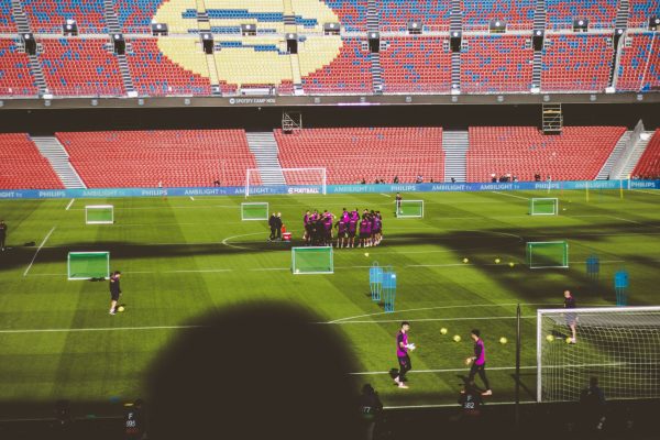 Barcelona stars training